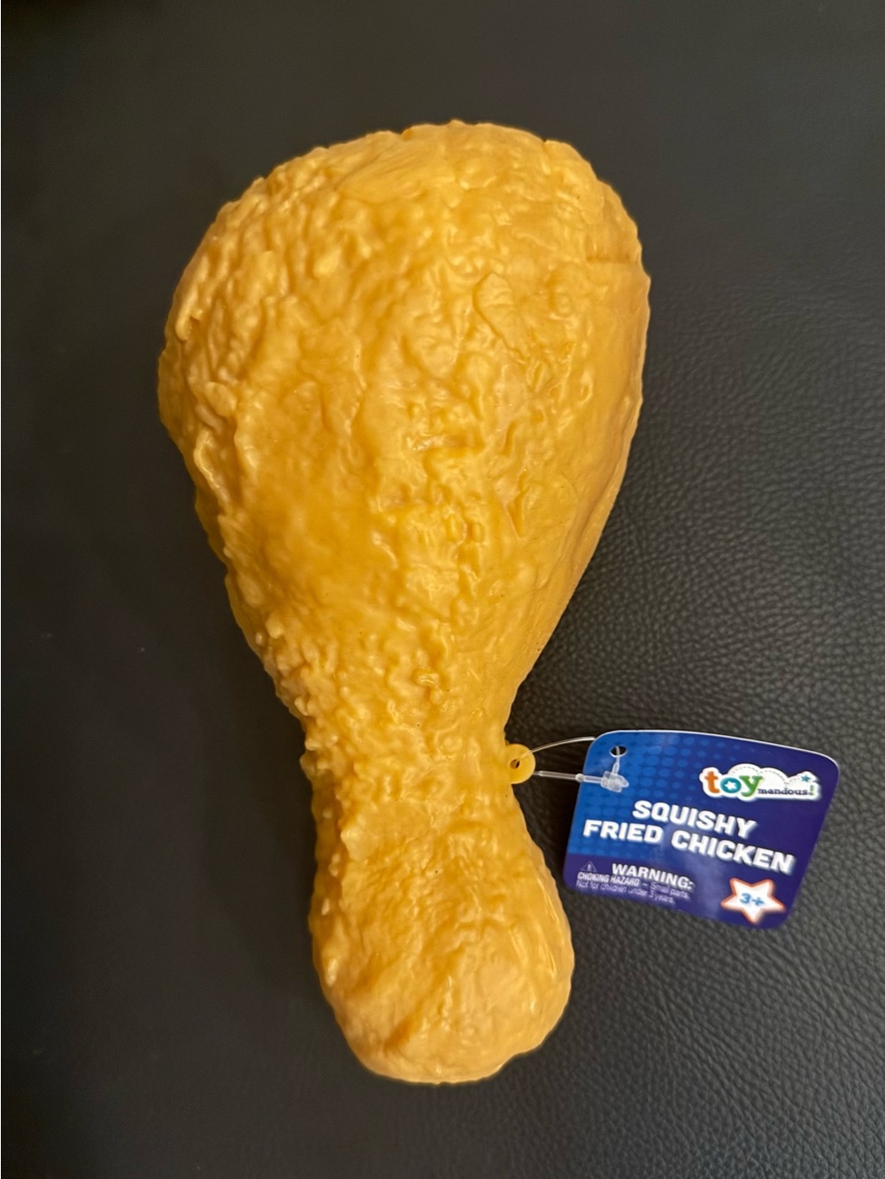 TOYMENDOUS ORIGINAL SQUISHY FRIED CHICKEN DRUMSTICK TOY. VIRAL GOLDEN BROWN NWT